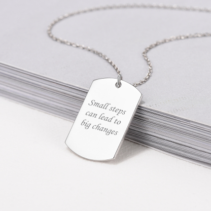 Custom Name Engraved Dog Tag Pendant Necklace for Men Women occasion