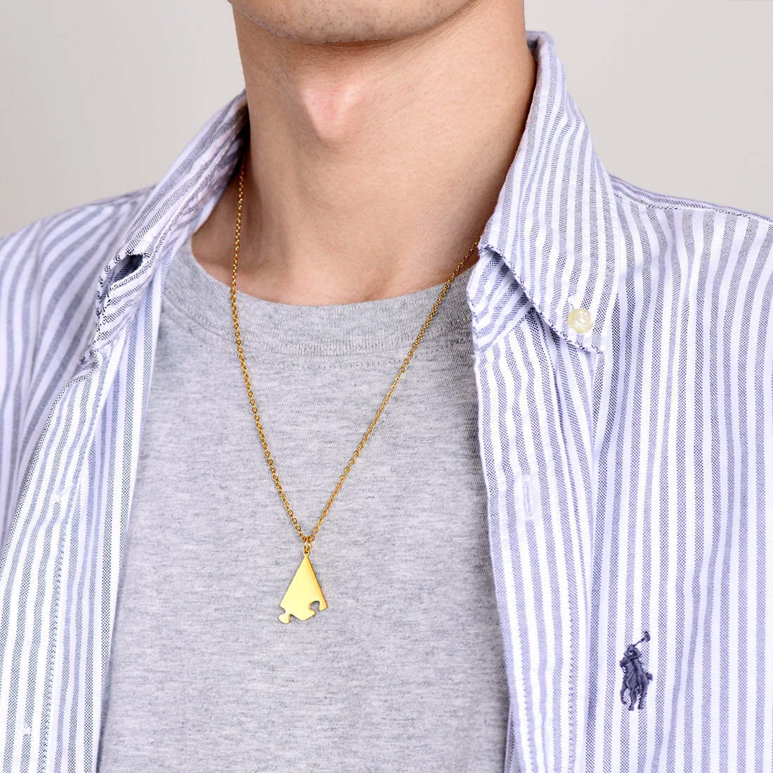 Personalized Name Puzzle Stitching Necklace model