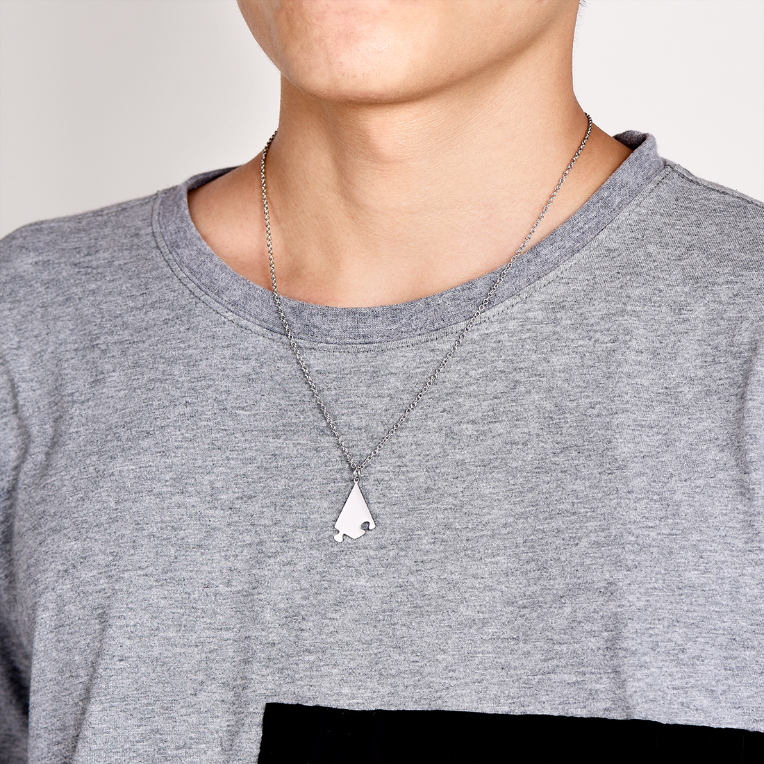 Custom Name Engraved Puzzle Necklaces for Friend/ Family model