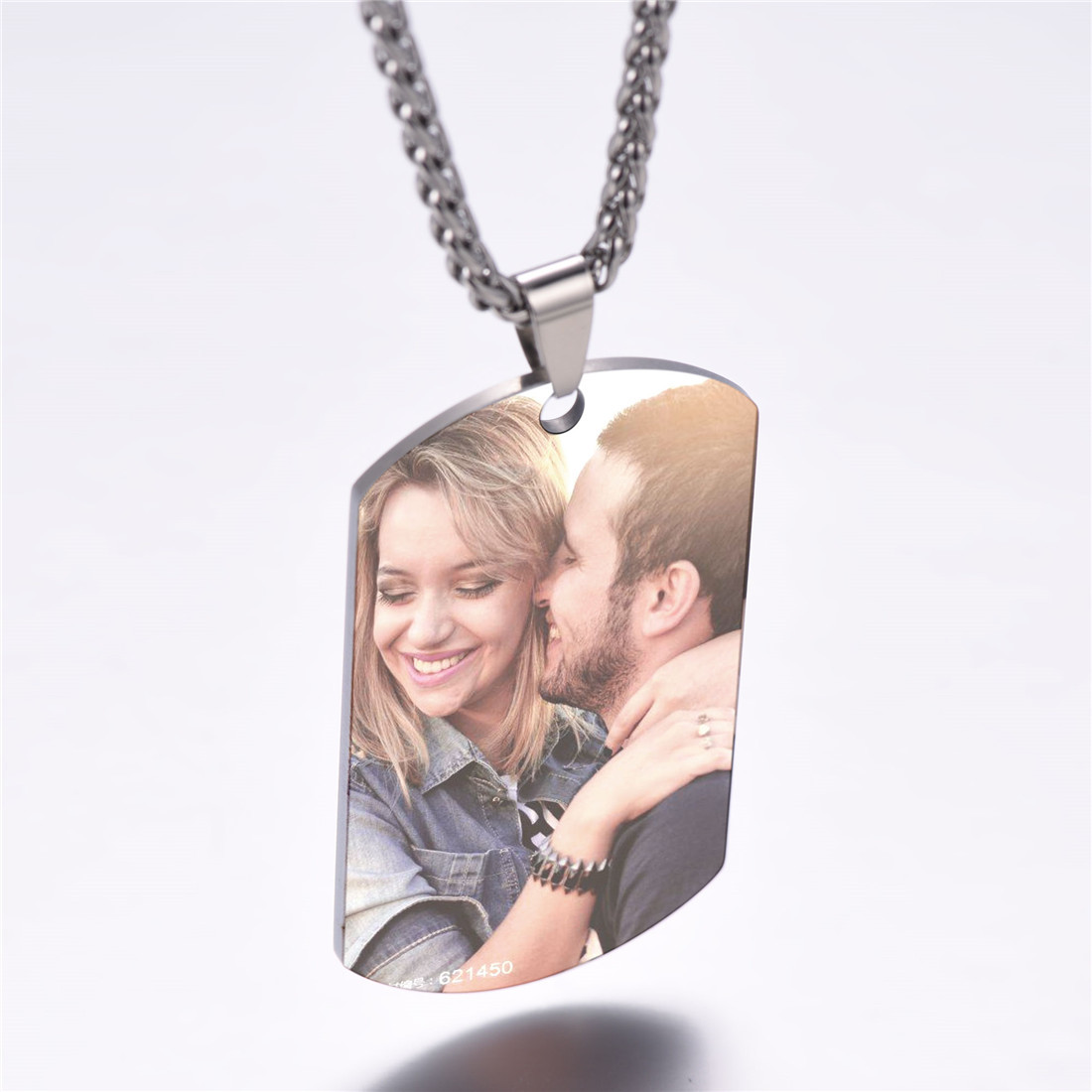 Custom Photo Necklace Stainless Steel Dog Tag 