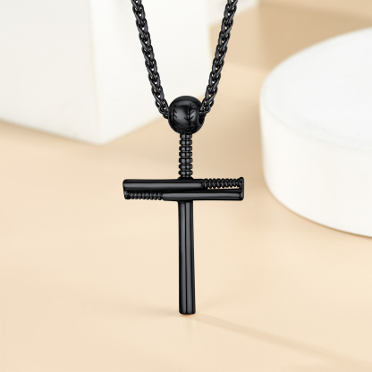 Custom Name Engraved Baseball Cross Necklace occasion