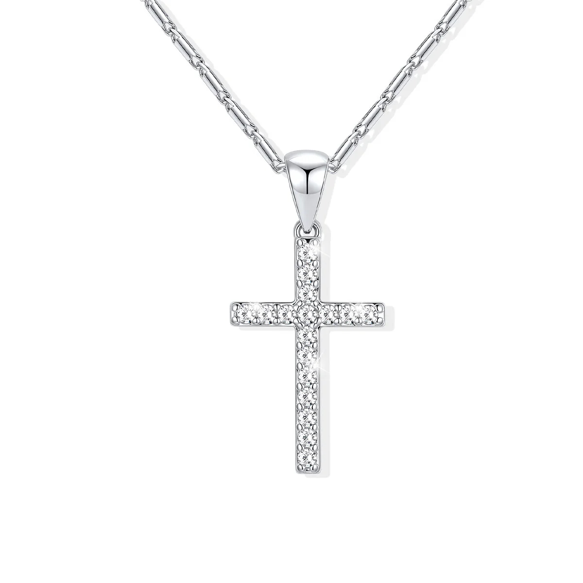 Dainty Cubic Zirconia Cross Necklace