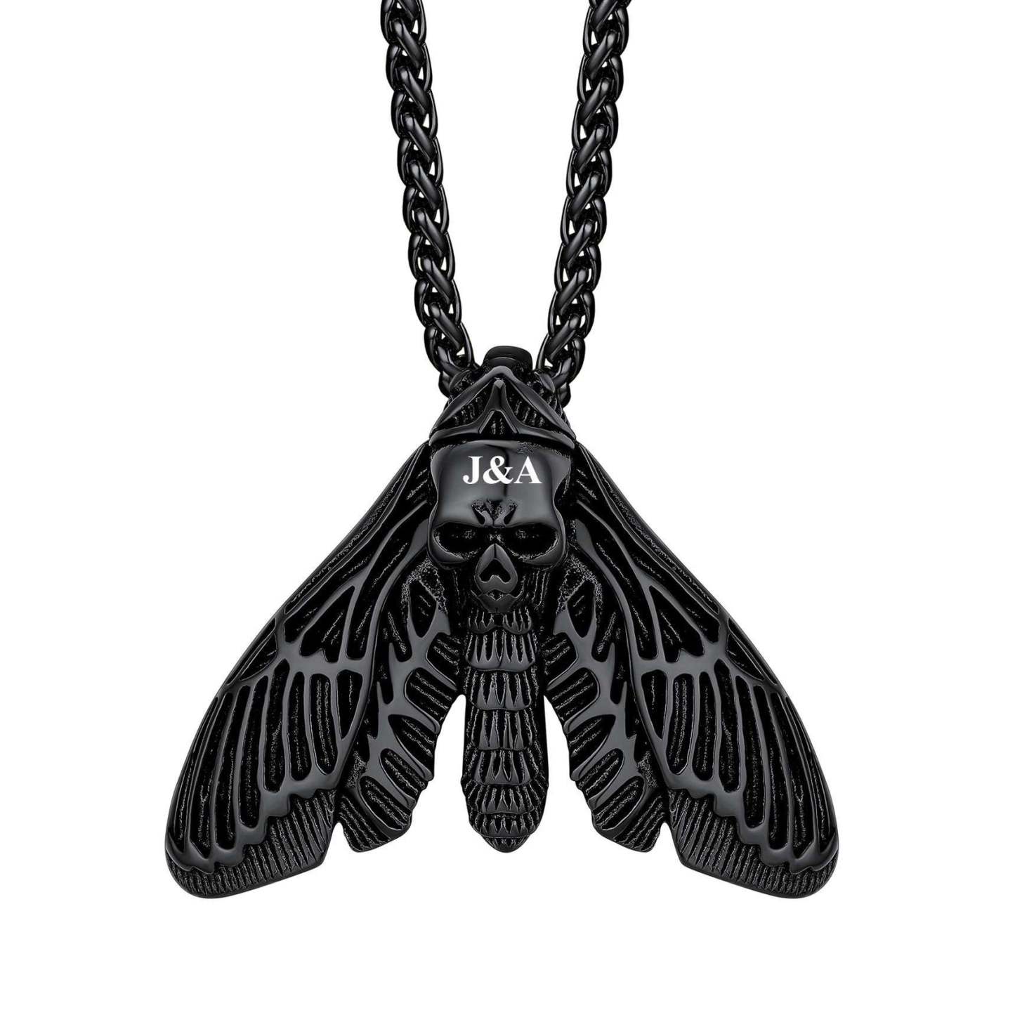 Death Moth Skull Necklace 316L Stainless Steel Gothic Gift
