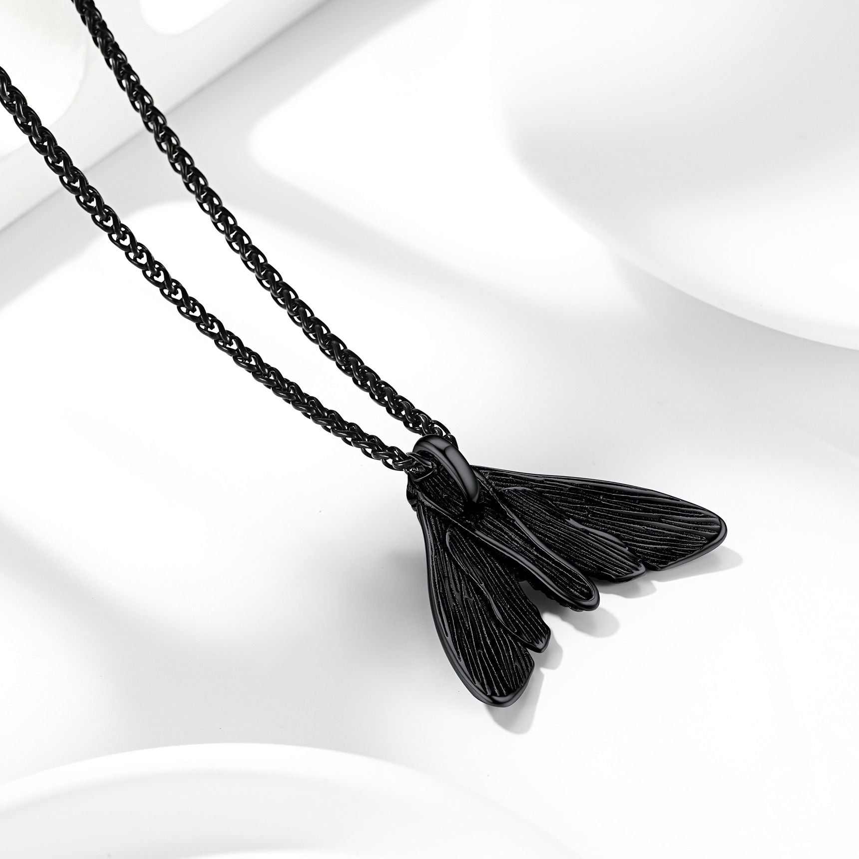 Death Moth Skull Necklace 316L Stainless Steel Gothic Gift