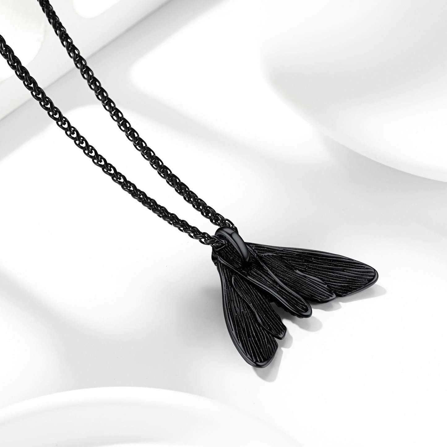 Death Moth Skull Necklace 316L Stainless Steel Gothic Gift