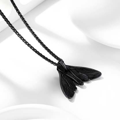 Death Moth Skull Necklace 316L Stainless Steel Gothic Gift