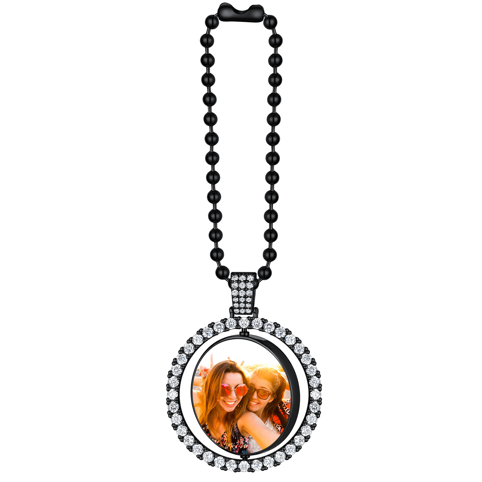 Double Side Photo Personalized Car Hanging Picture Car Accessories black