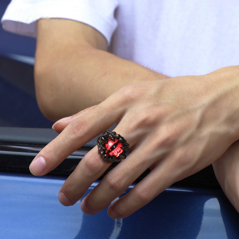Biker Eye of Sauron Ring Dragon Claw Ring For Men
