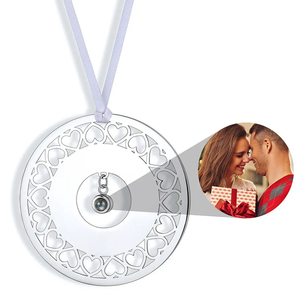 Personalized Photo Projection Christmas Ornaments For Family Dreamcatcher