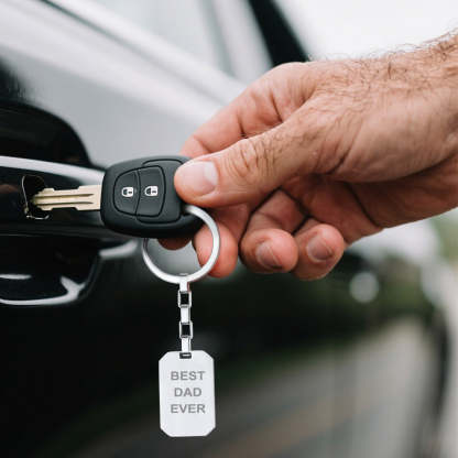 Custom Engraved Dog Tag Keychains