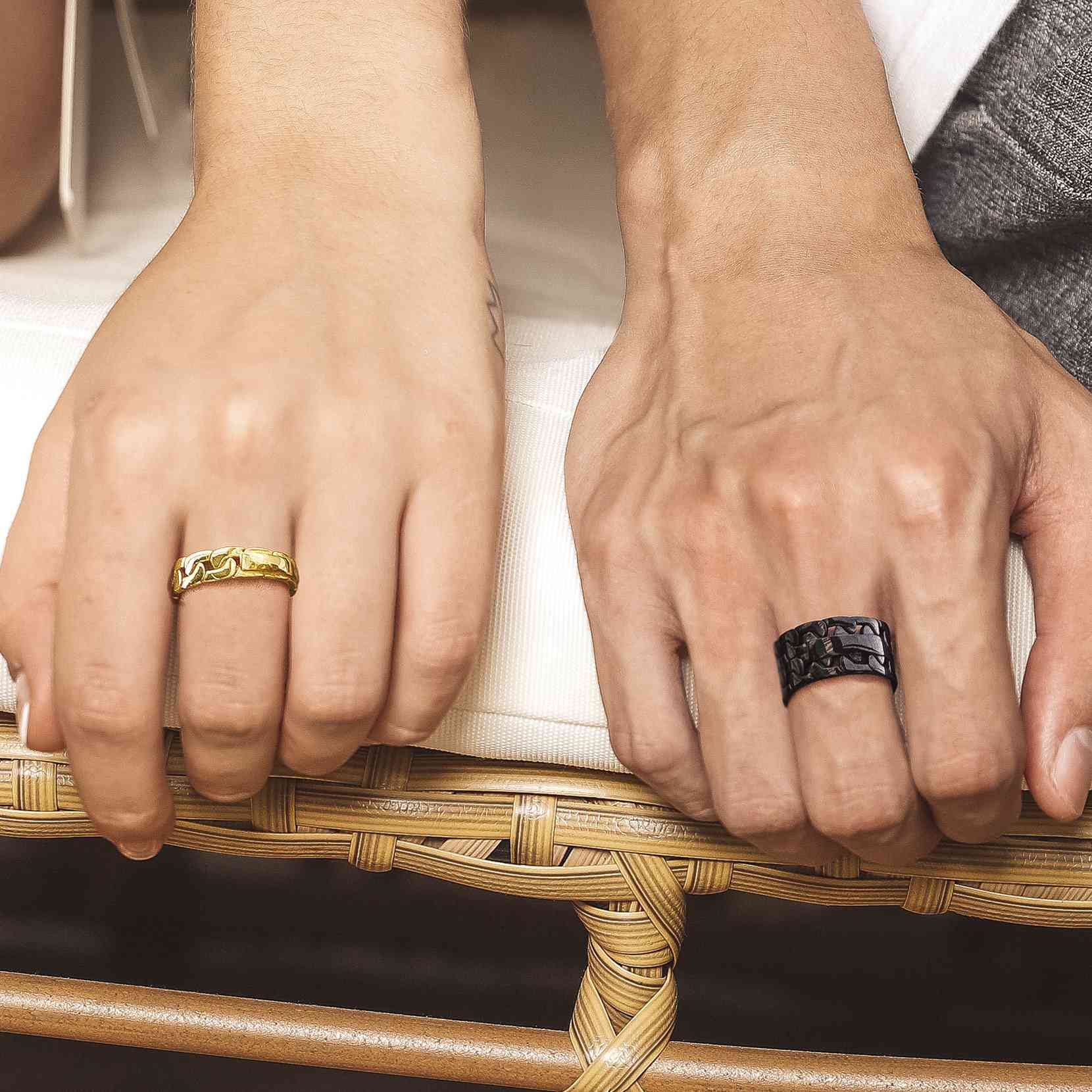 Cuban Link Chain Band Cool Stacking Ring