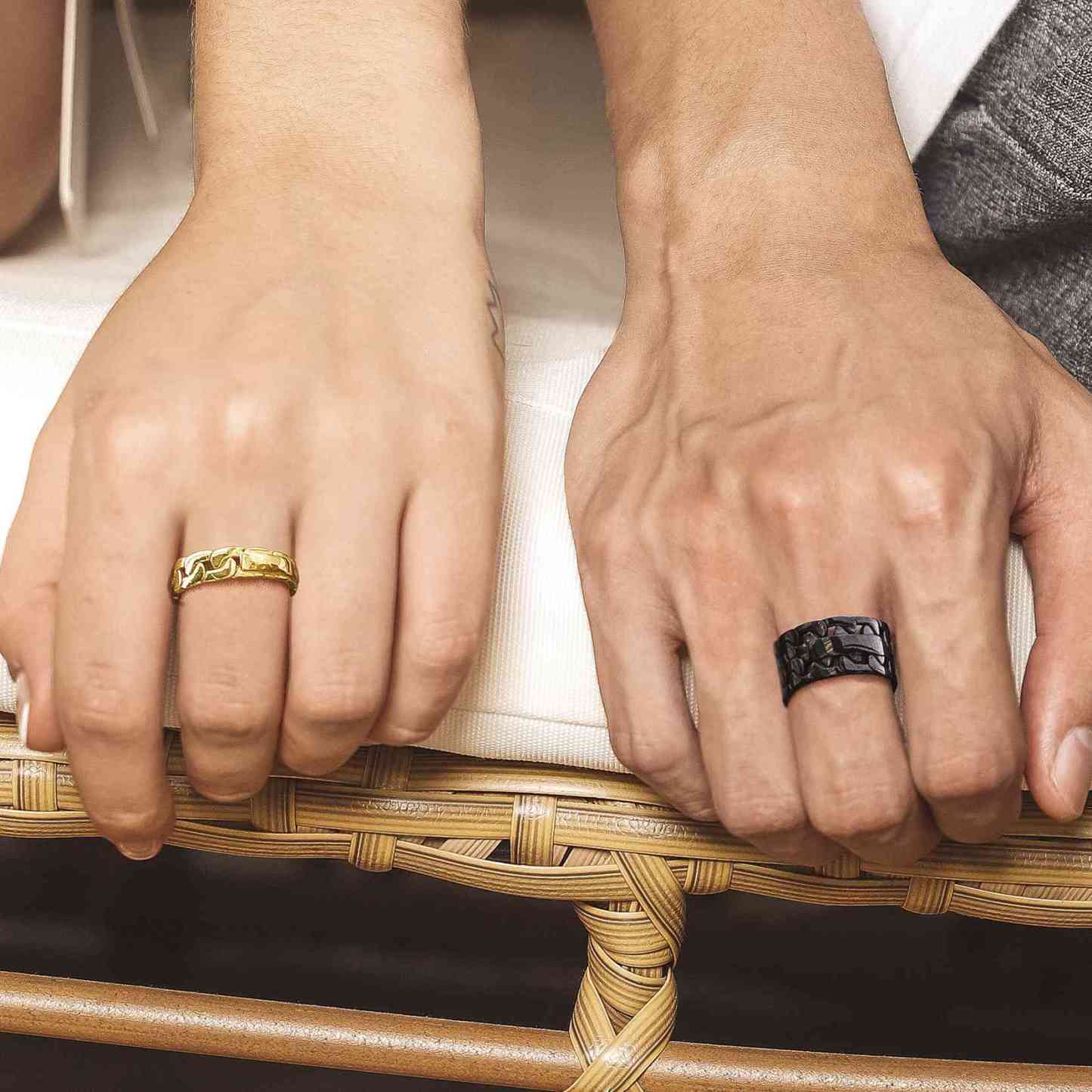 Cuban Link Chain Band Cool Stacking Ring