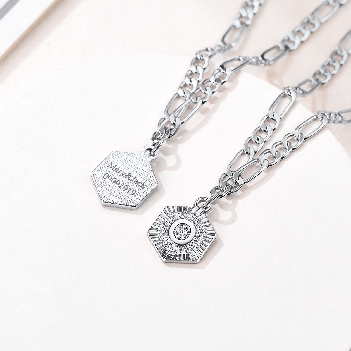 Custom A-Z Initial Ankle Bracelet With Figaro Foot Chain For Women 