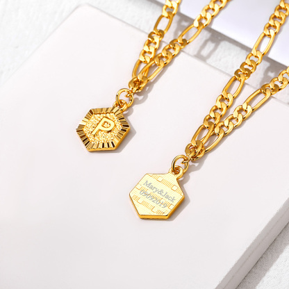 Custom A-Z Initial Ankle Bracelet With Figaro Foot Chain For Women 