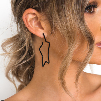 Fashion Star Stainless Steel Drop Earrings For Women Fit Sensitive Ears MODEL