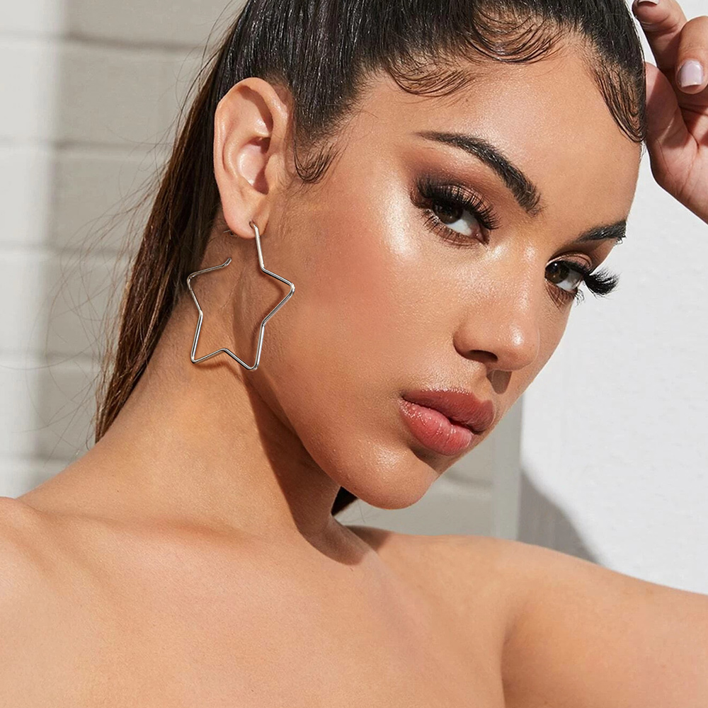 Fashion Star Stainless Steel Drop Earrings For Women MODEL