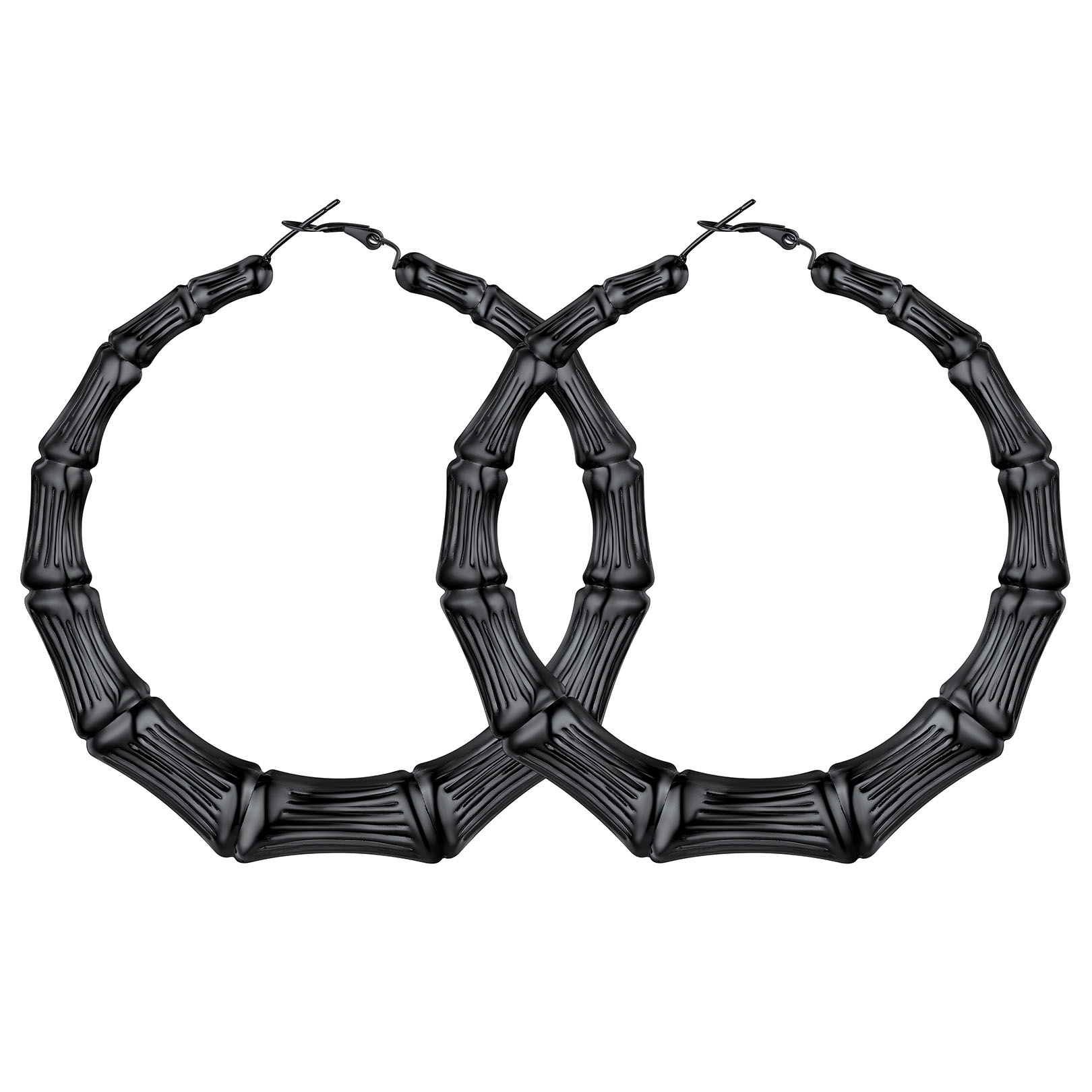 Bamboo Stainless Steel  Hoop Earrings for Women 