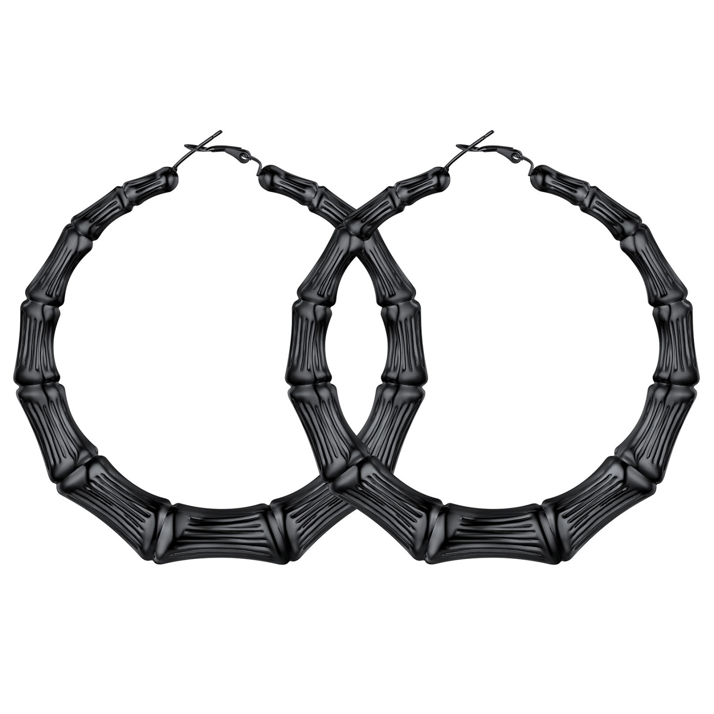 Bamboo Stainless Steel  Hoop Earrings for Women 