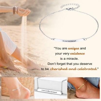  Customized Name Bar Anklet for you