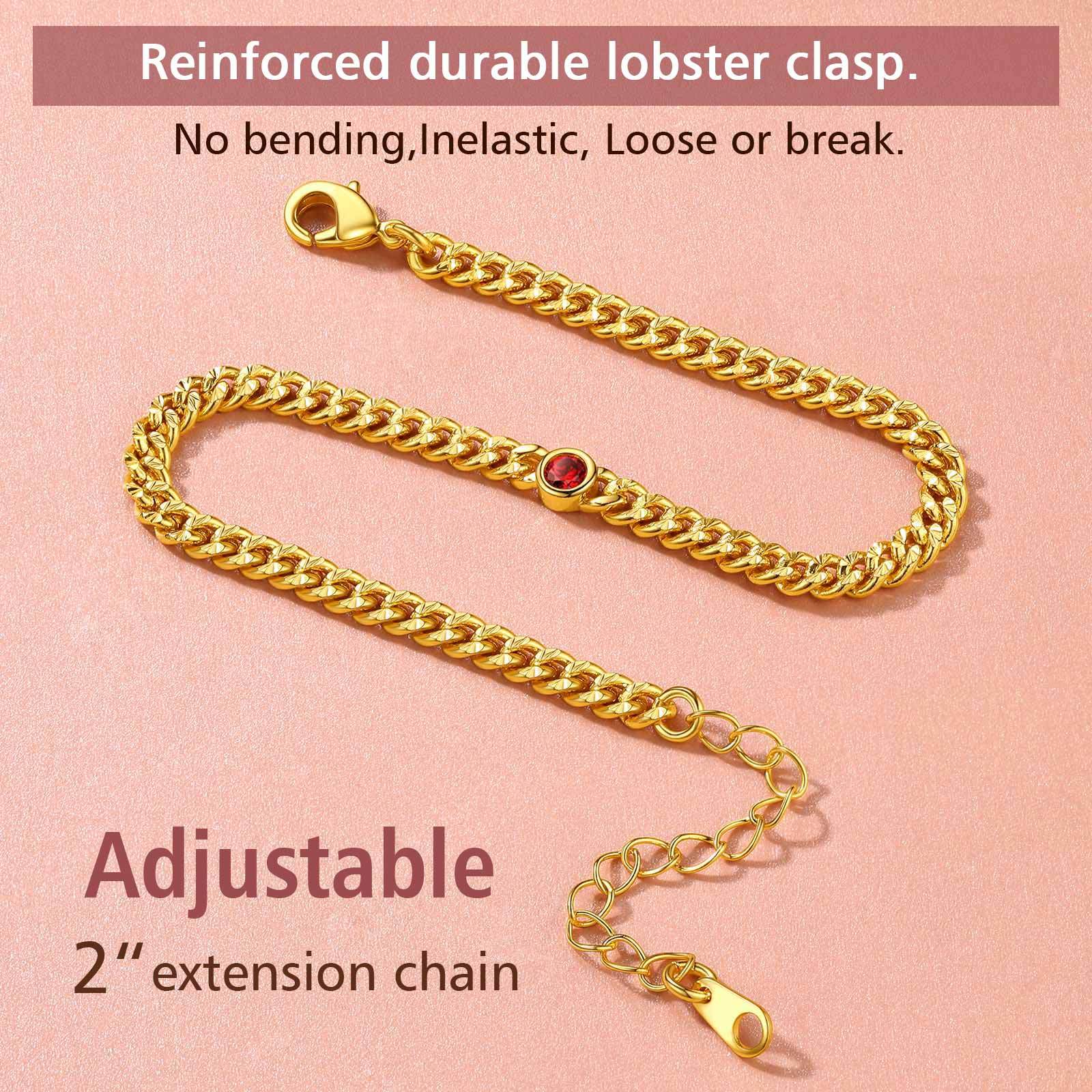 Birthstone Anklet Adjustable for Women