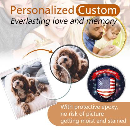 Custom Wedding Charms Photo Brooch  for Women Men 