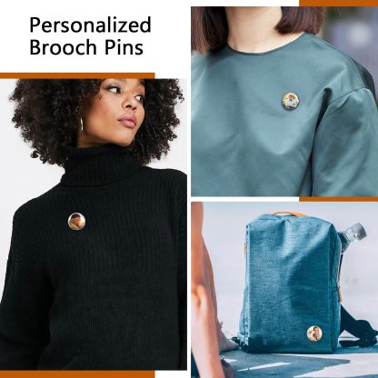 Custom Photo Brooch Memorial Pins for Women Men  