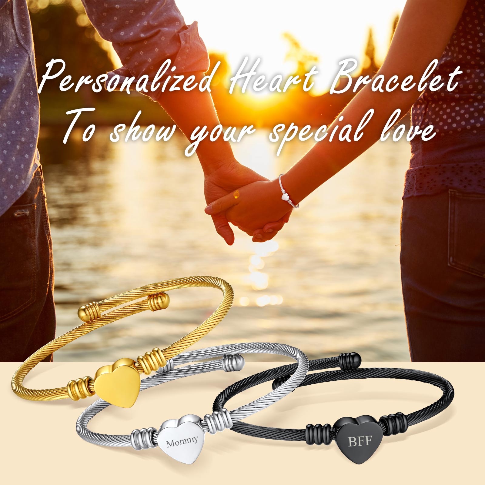 Custom Name Engraved Bangle Cuff Bracelet for Women collection