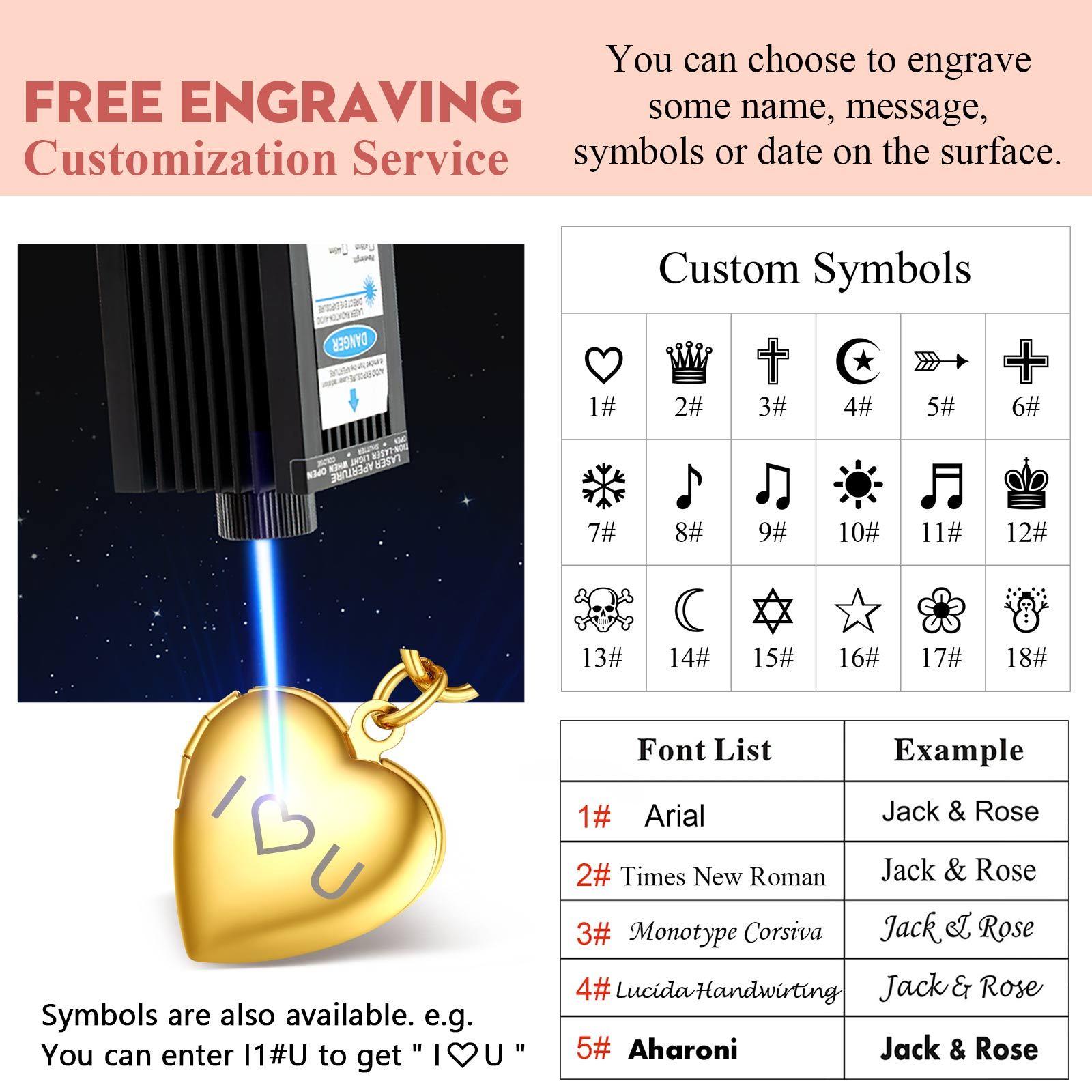 Custom Photo Personalized Engraved Heart Charm Bracelet engraved