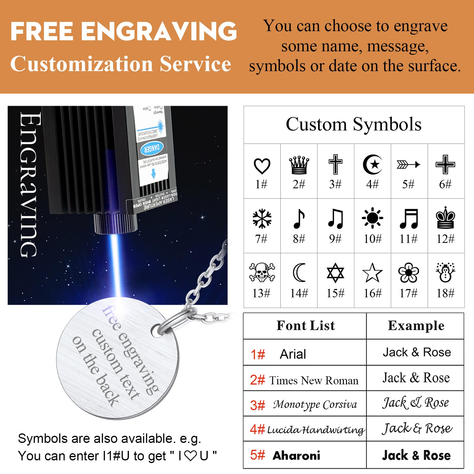 Personalized Birth Flower Birthstone Coin Necklace engraved