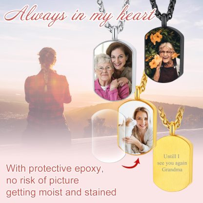 Personalized Picture Engraved Urn Necklace for Ashes Cremation Jewelry gift