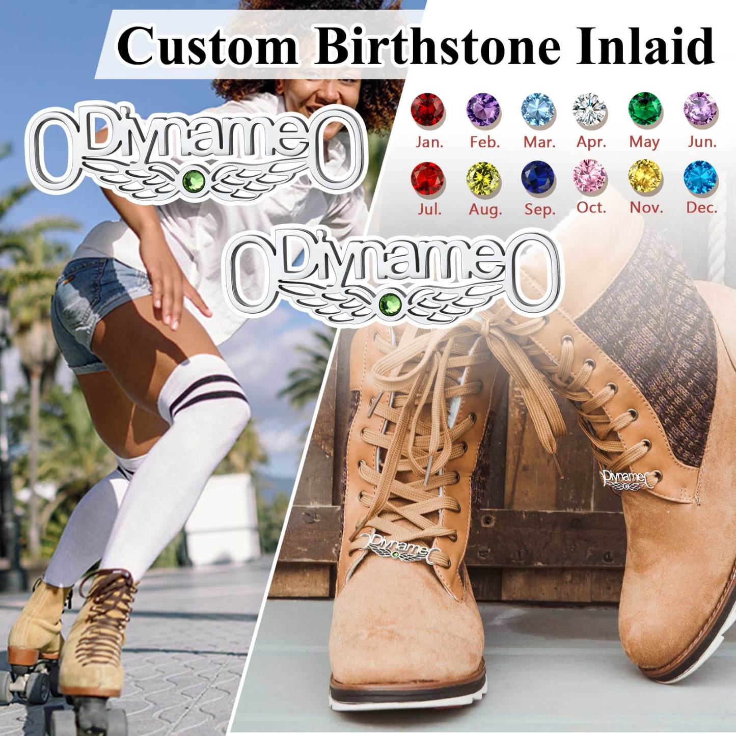 Personalized Name Shoe Buckle 2Pcs Decorations Shoelace Charm