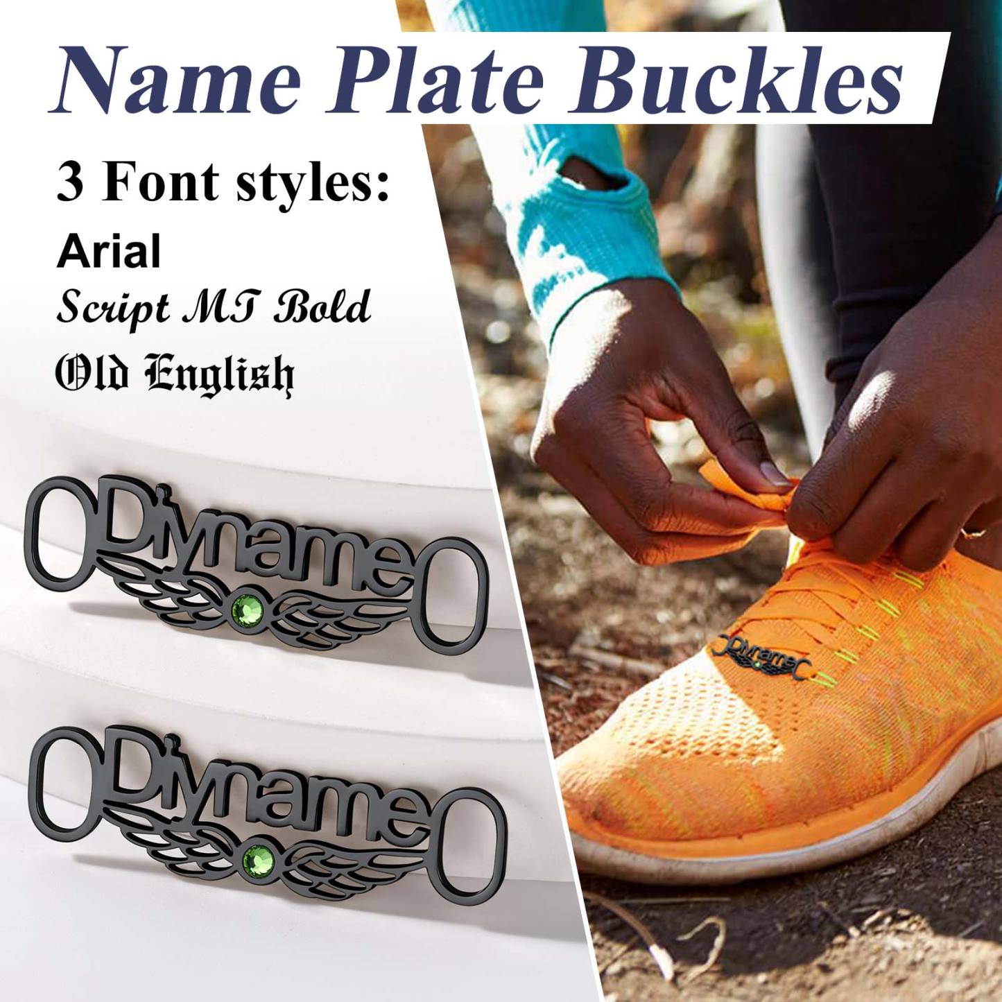 Personalized Name Shoe Buckle 2Pcs Decorations Shoelace Charm