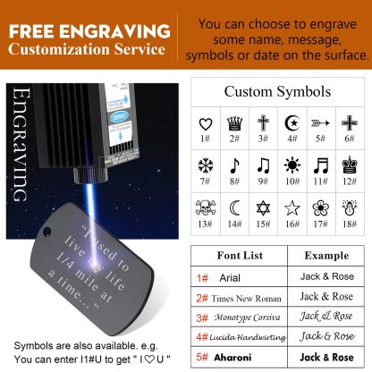 Personalized Dog Tags Stainless Steel Engraved ID Necklace for Men