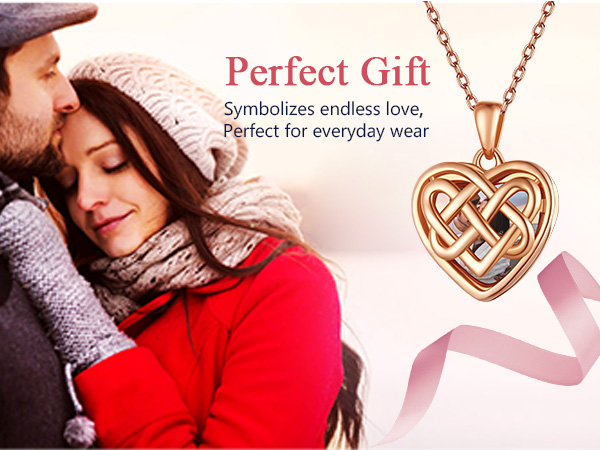  Custom Photo Celtic Heart Locket Necklace for Women