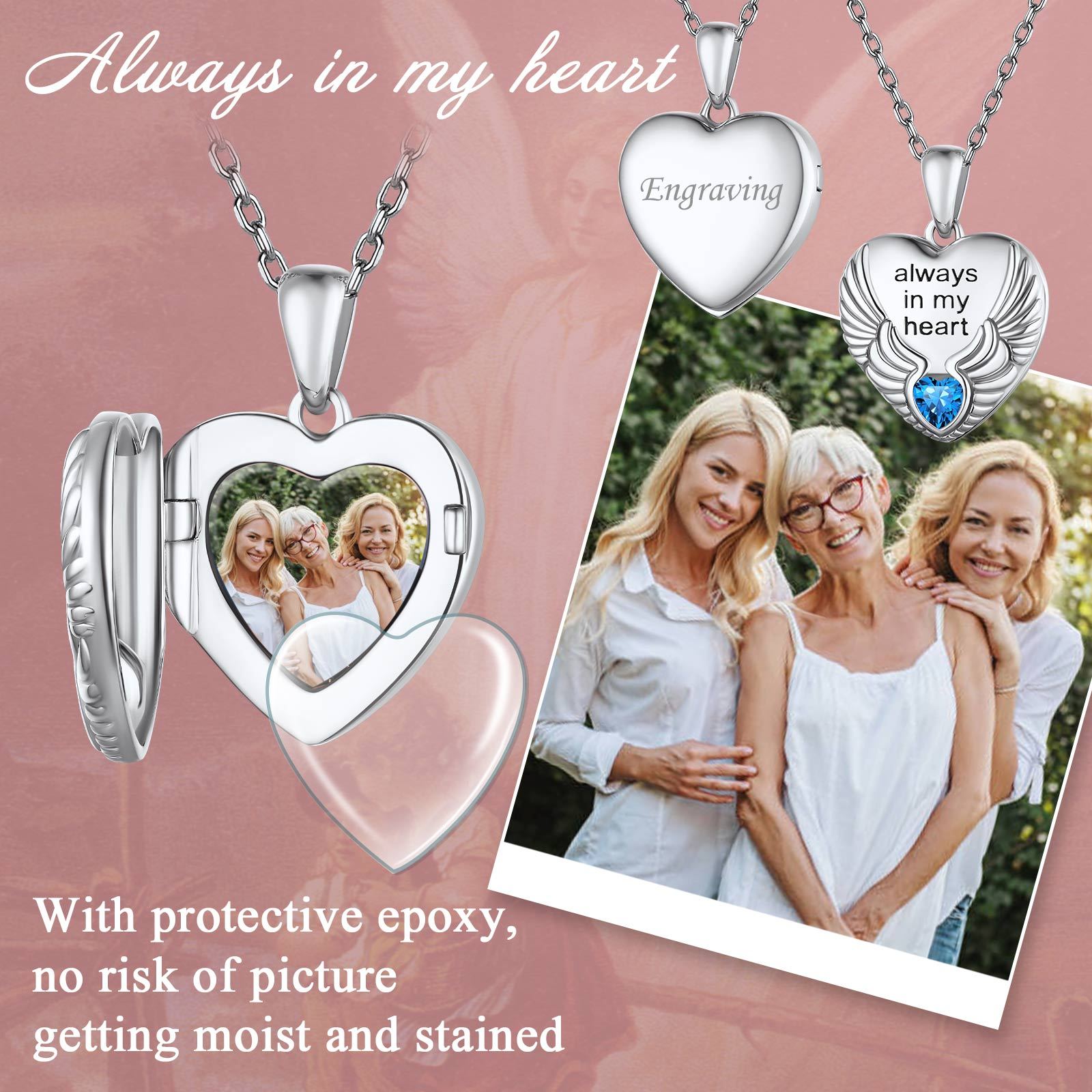 Custom Locket Pendant Necklace for Women