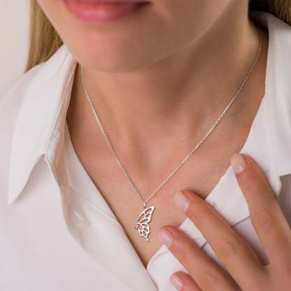 Custom4U Customized Butterfly Friendship Name Necklace