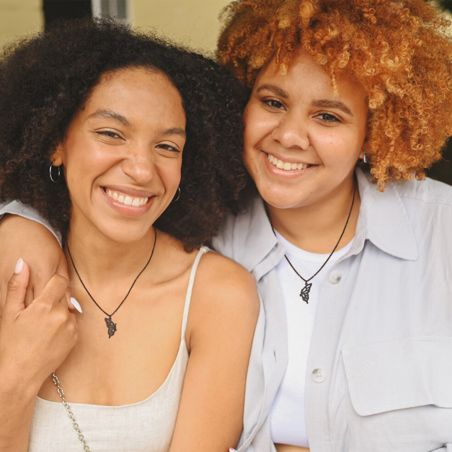 Custom4U Customized Name Butterfly Friendship Necklace