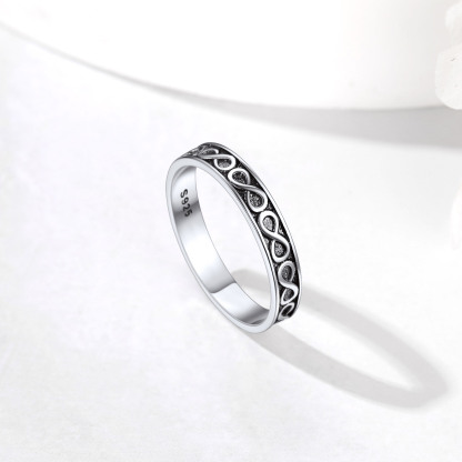 925 Sterling Silver Infinity Rings Eternity Wedding Band for Women occasion