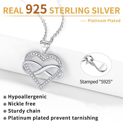 Flash Sale Heart Infinity Necklace detail