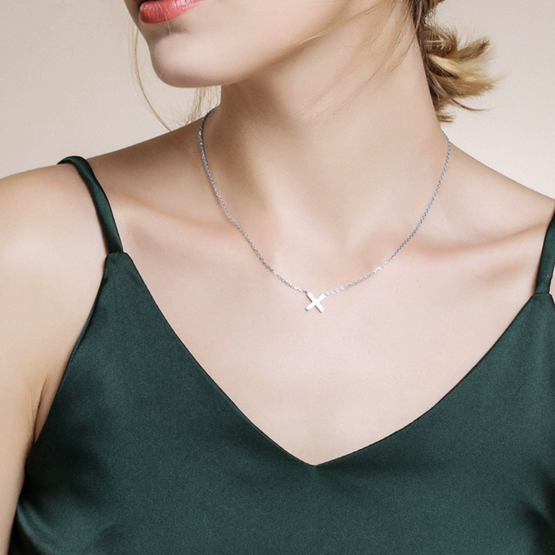 Flash Sale Cubic Zirconia Initial Necklace