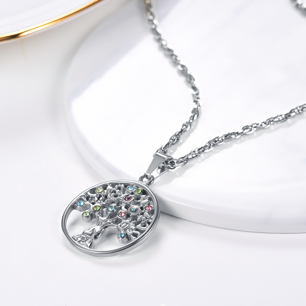 Flash Sale Tree of Life Necklace white gold plated