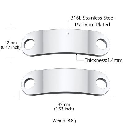 2PCS Custom Name Shoelace Buckle for Men size