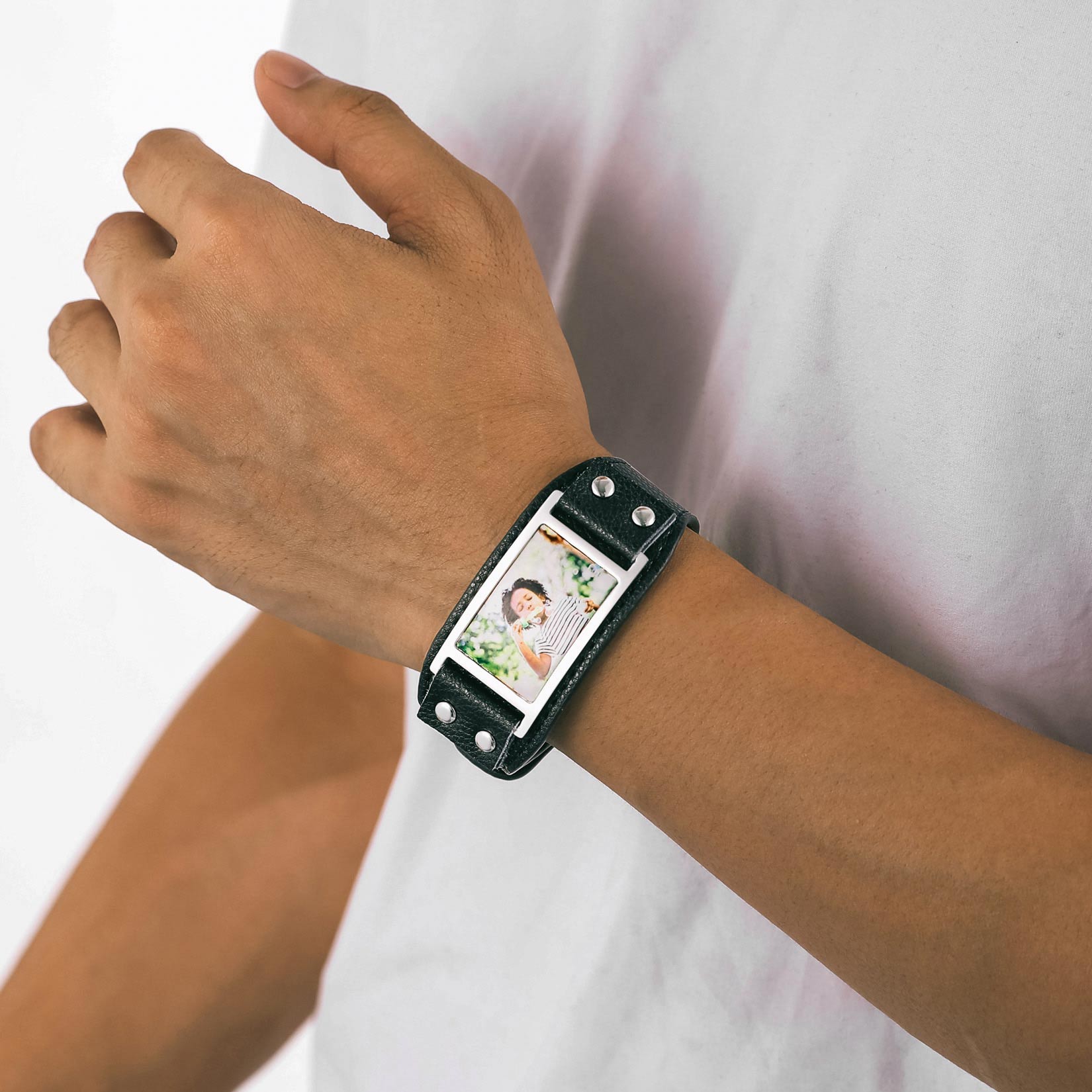 Custom4U Customized Leather Bracelet