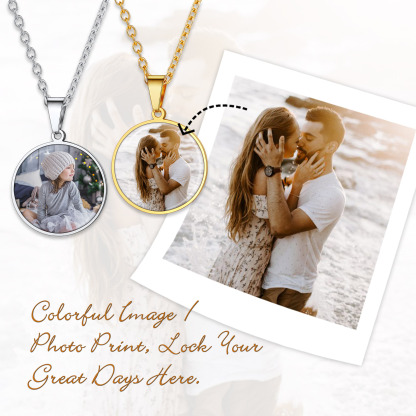 Personalized Photo Round Pendant Picture 
