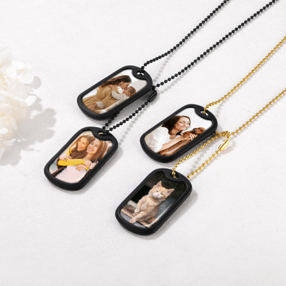 Custom Photo 2pcs Dog Tag Necklace for Men occasion