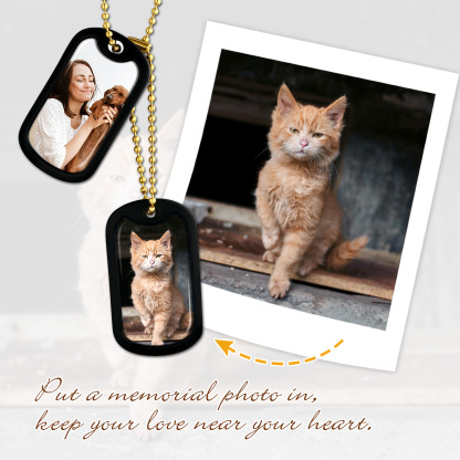 Custom Photo  Dog Tag Necklace for Men Women