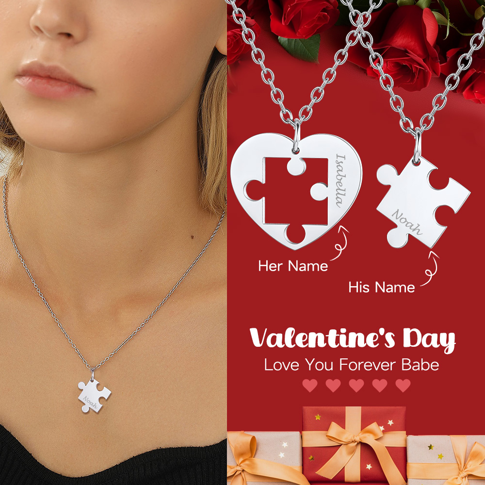 PuzzleMatching Necklaces for Couple