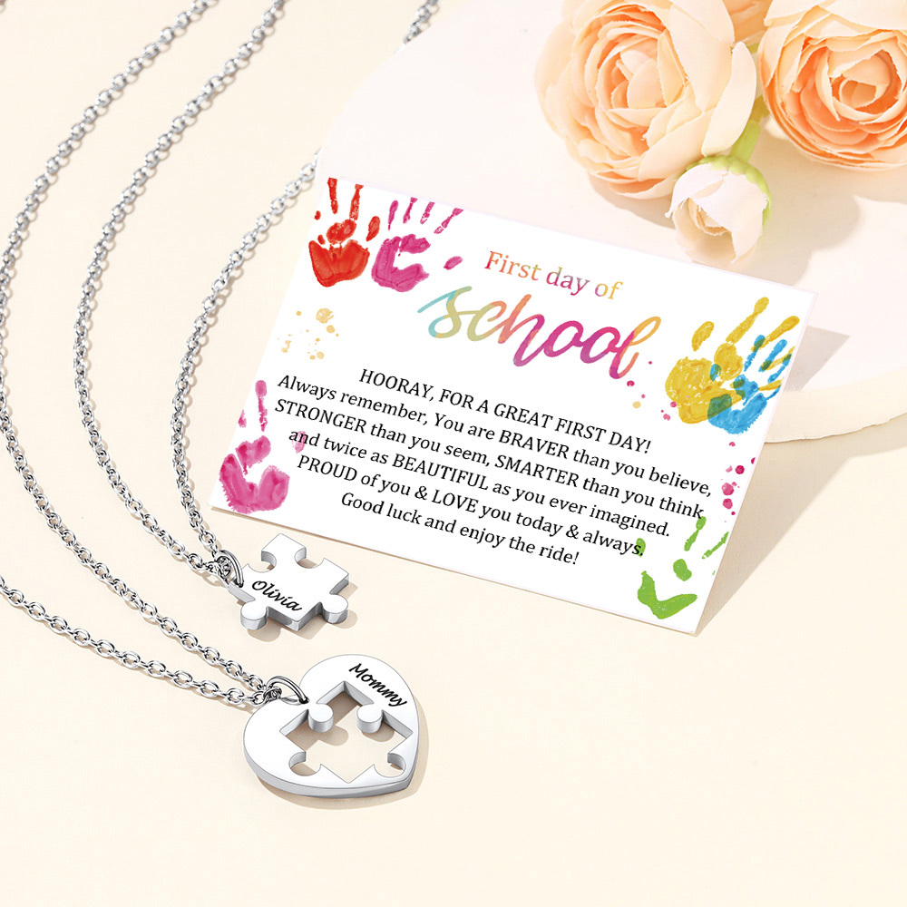 Puzzle Piece Matching Necklaces forBFF