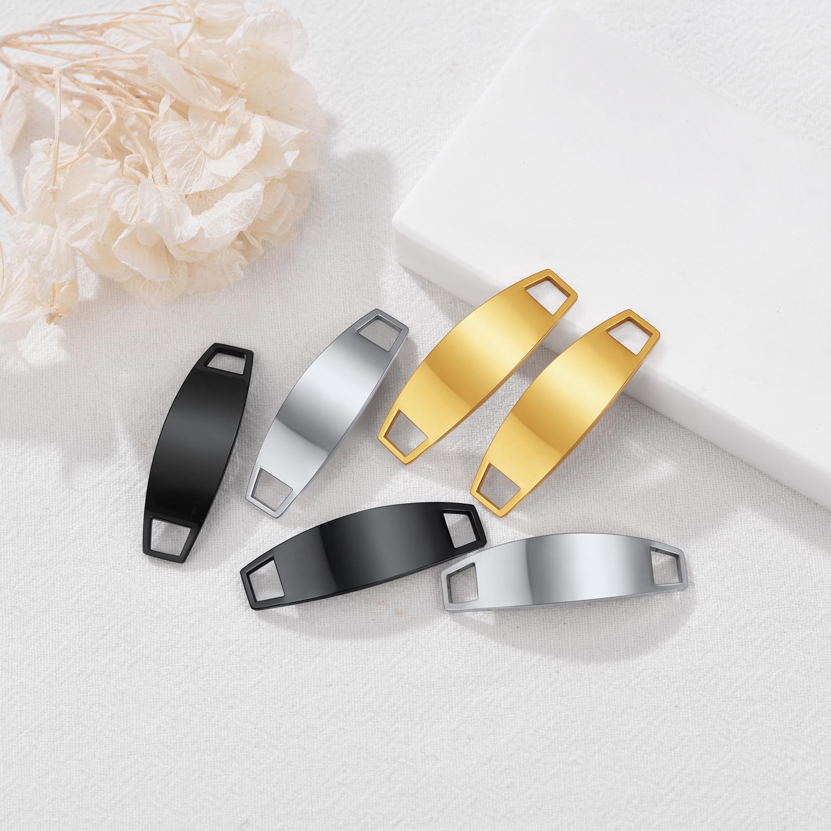 Personalized Engraved 2Pcs ShoeLace ID Tag Shoe Buckles for Men collection