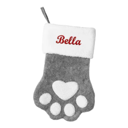 Custom Paw Shape Christmas Stockings
